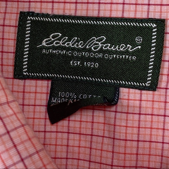 Men’s Eddie Bauer checkered plaid button front size XL - Picture 2 of 4